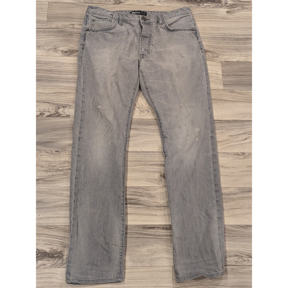 Vintage JNCO 1985 Collection Gray Jeans MCMLXXXV Crown Straight Leg Fit 32x30